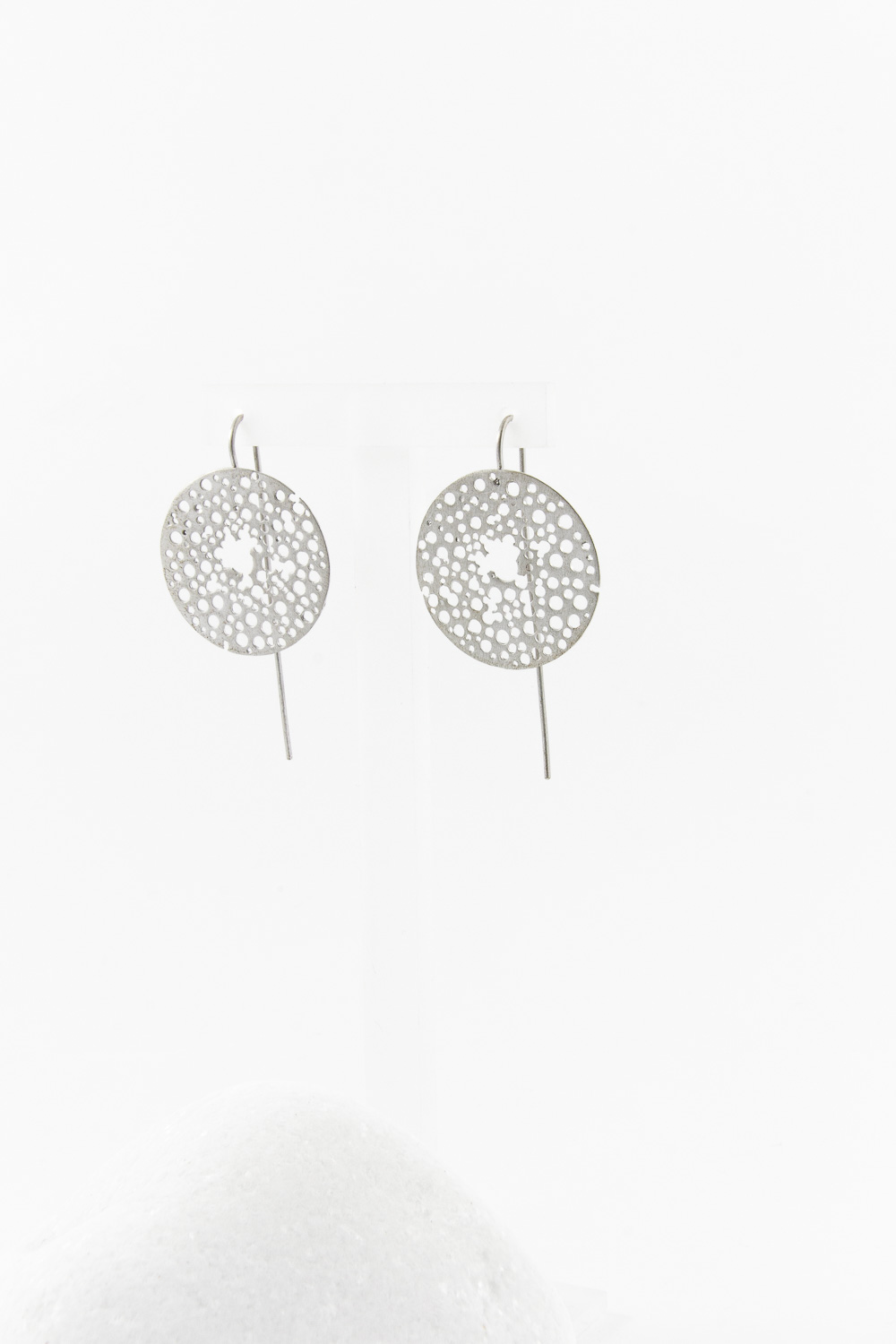 Earrings Circle Perfor, Silver