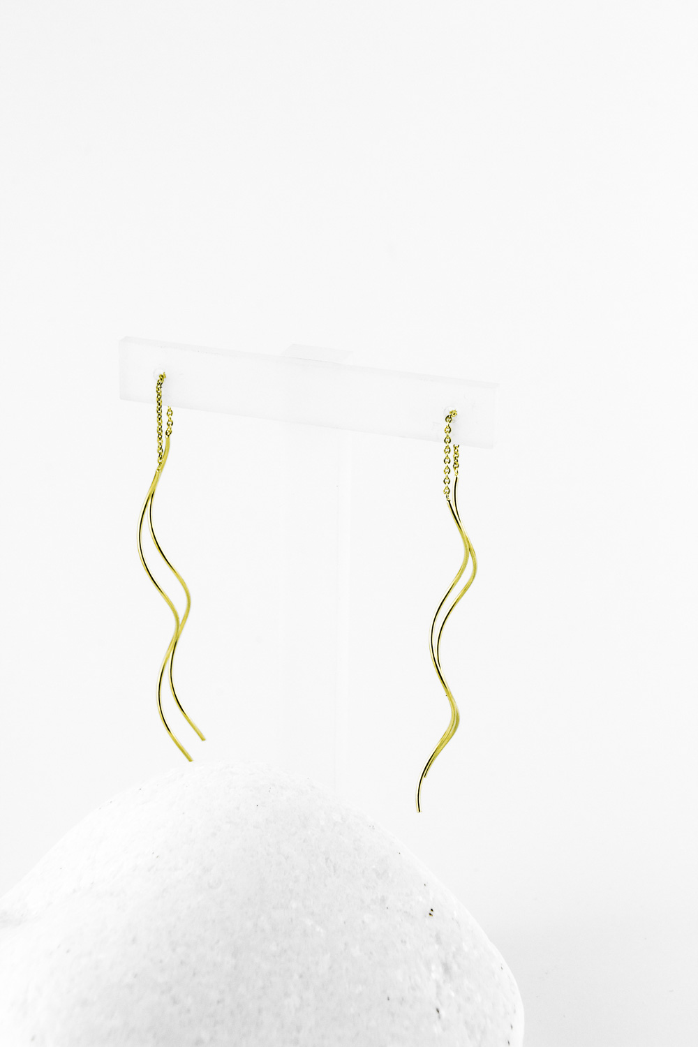 Earrings Chained Wave, Gold