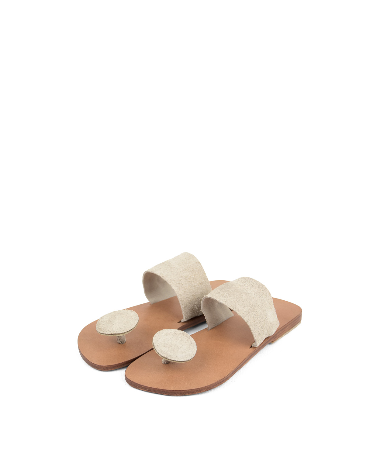 Sandals Button, Grey Sand